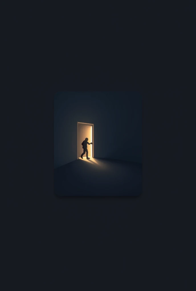 App icon for iOS that is a game about escaping from a mysterious house. I want it to be minimalist, that dark colors predominate