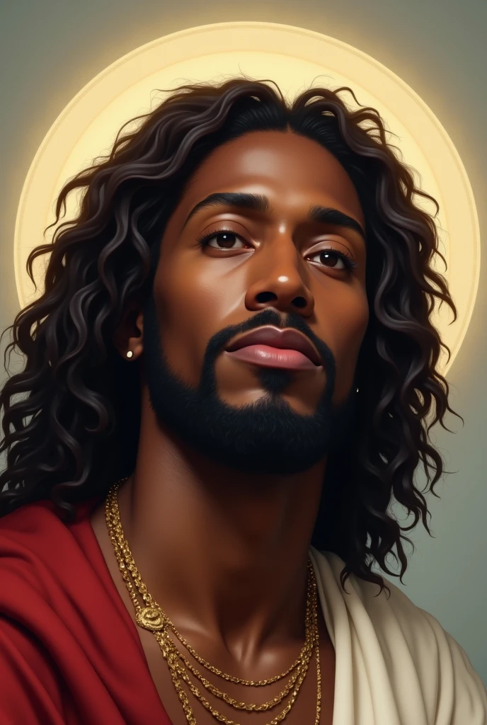 Create a representative image of black Jesus