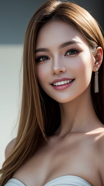 (One person), alone, very cute, Great face and eyes, (Beautiful lovely smile), (Very detailed美しい顔), Bright and shiny lips, (Highest quality:1.4), (Very detailed), (Surreal, Photorealistic:1.37), Beautiful white skin, Very detailed CG 統合 8k 壁紙, RAW Photos, Professional photography, Cinema Lighting,