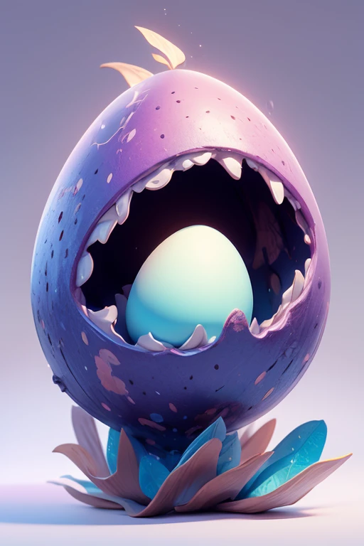 1 monster egg in mid-air. The image should be sharp and detailed, with beautiful colors. white background