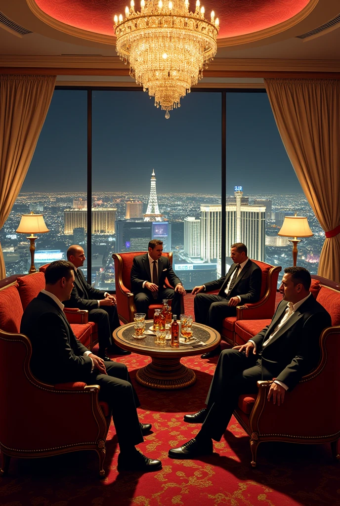 We are in Las Vegas in a luxurious extravagant penthouse of some famous mobsters, it is the year 1990