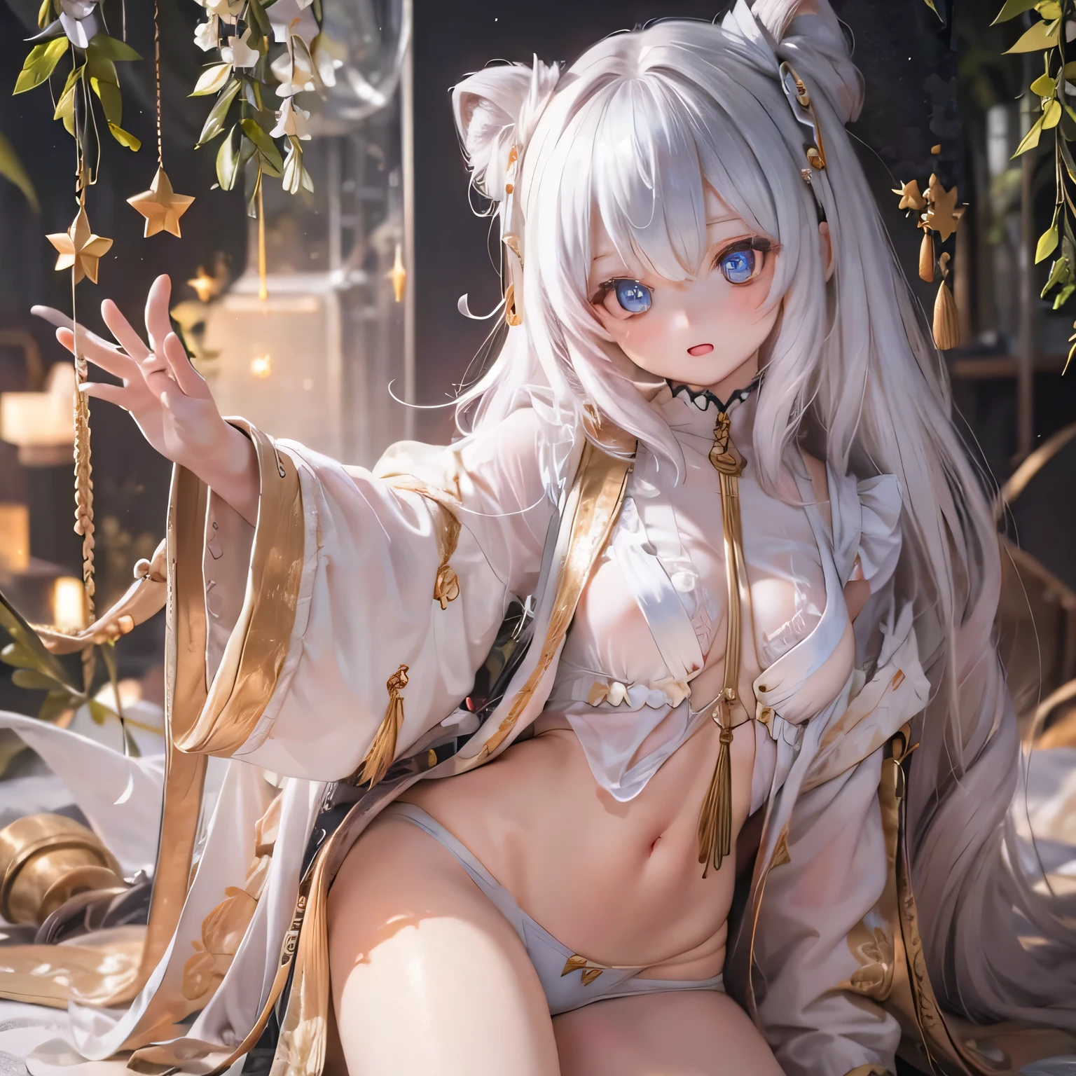 (Highest quality, High resolution, Realistic:1.37),Very detailed, Beautiful details,Beautiful lip detail,Very detailed目と顔,Long eyelashes,One person'S,Sharp focuS,Vibrant colors,Soft lighting,Fenrir Girls,Big Breasts,Fantasy elements,,Ice Magic,Flowing Hair,Heavenly beauty(((((whole body)))))cute cute Sexy poSe (((Sexy poSe)))((((((()))))))(((cute))) 、 cute足、(((((Belly dance))))) Smiling Stage、flat cheSt、