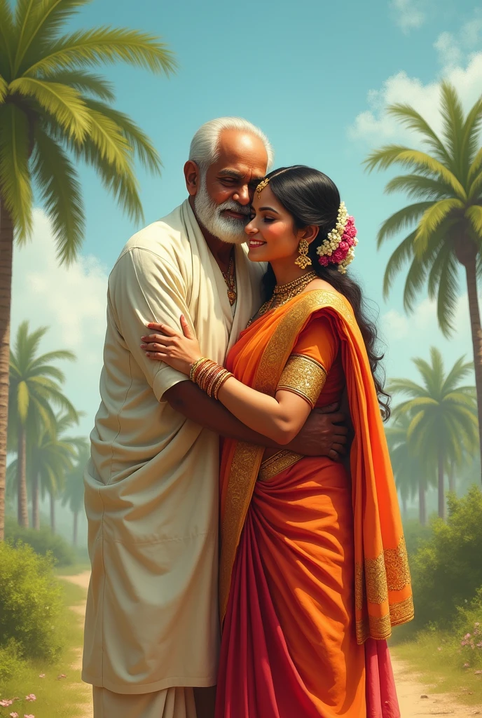 bride father making bye to bride south Indian style