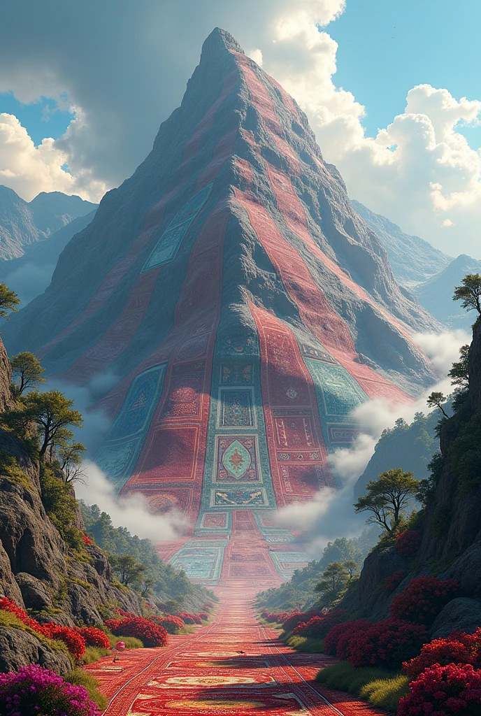 Mountain filled with rugs