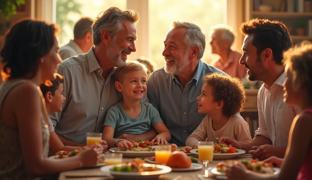 Men meet with their family and they get reunion 