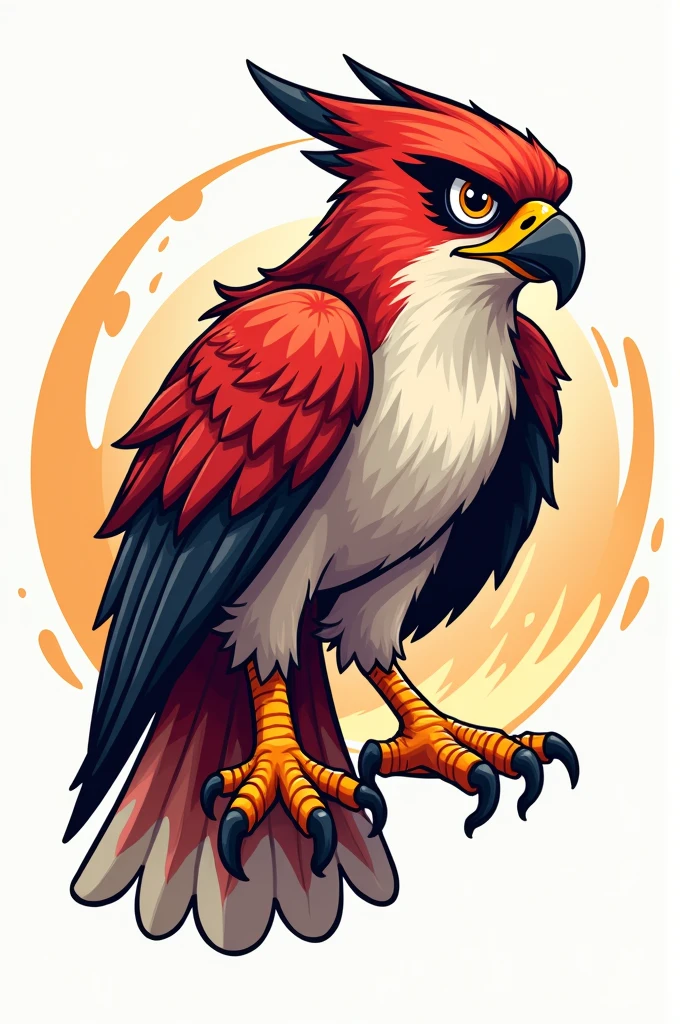 Feisty falcon cartoon logo 
