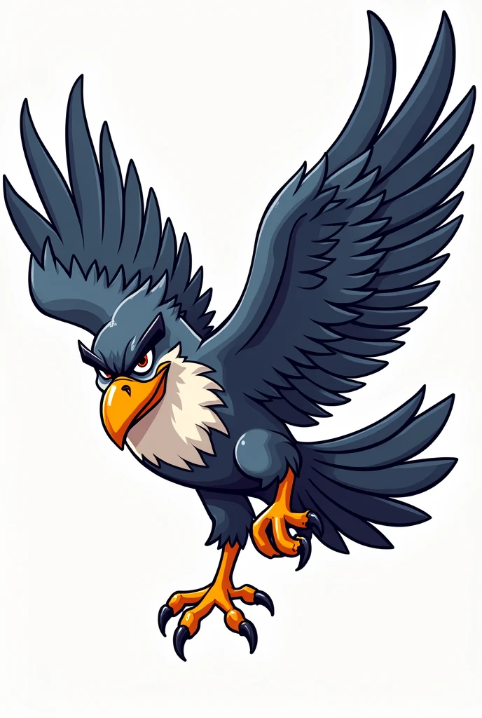 Feisty falcon cartoon logo with more details grade 12 
