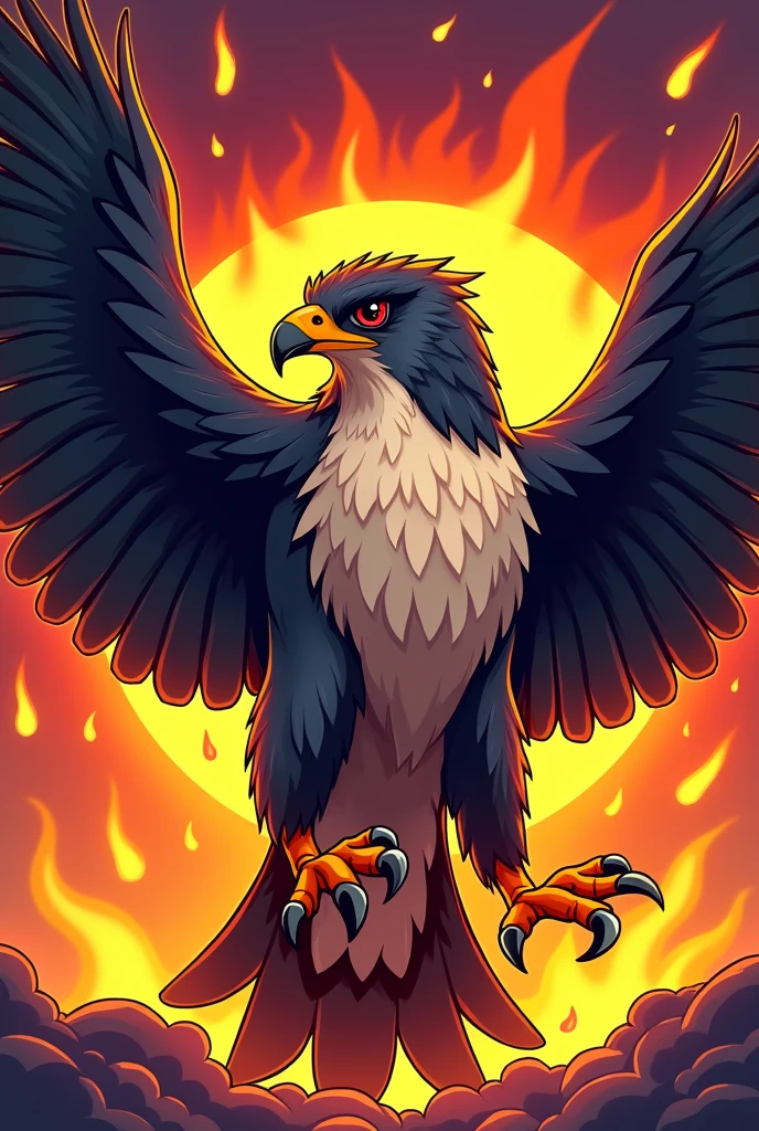 Feisty falcon cartoon logo with more details grade 12 add blaze and details