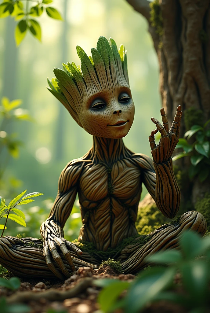 Groot listening music