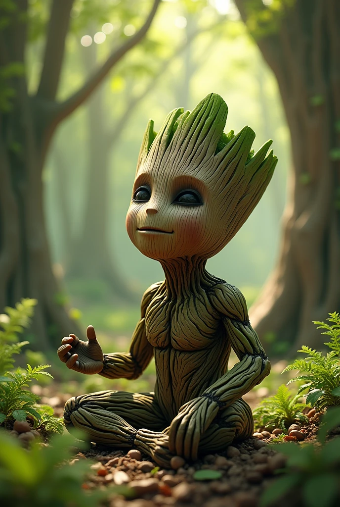 Groot listening music