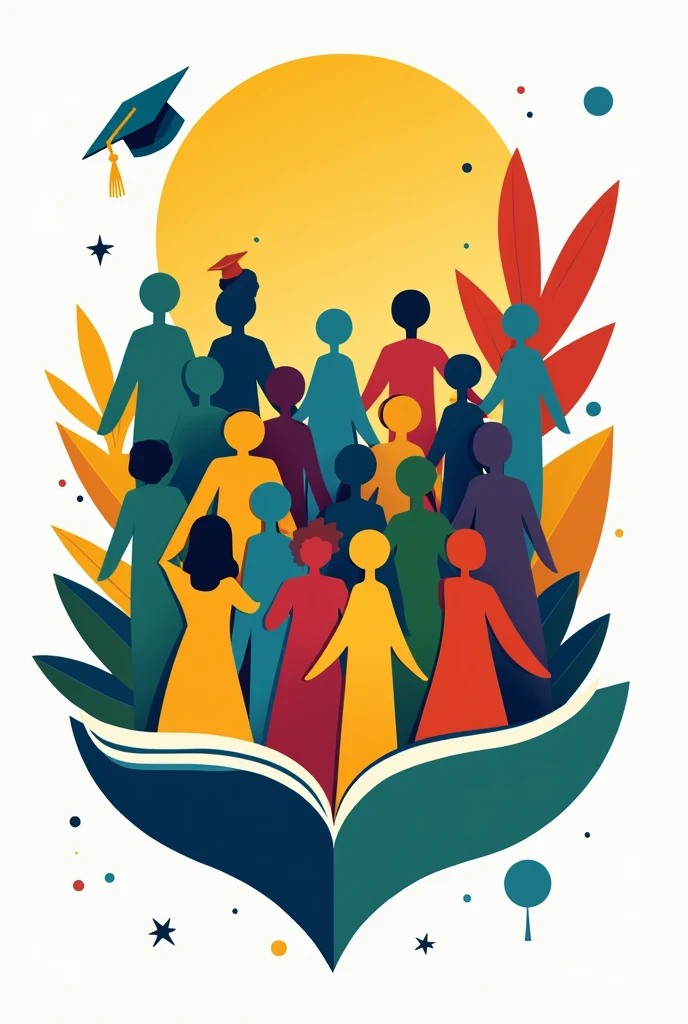 Design me a logo about diversity, education and origin: the brazilian people
