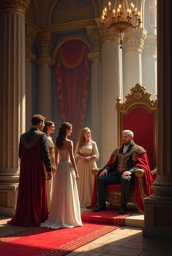 







[Scene: King Harry's castle, Claire and her parents meet the king]
