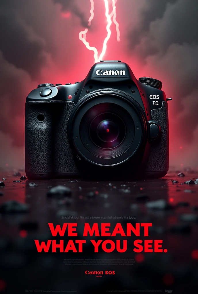 canon eos artistic poster sith its tagline we meant ahat you see