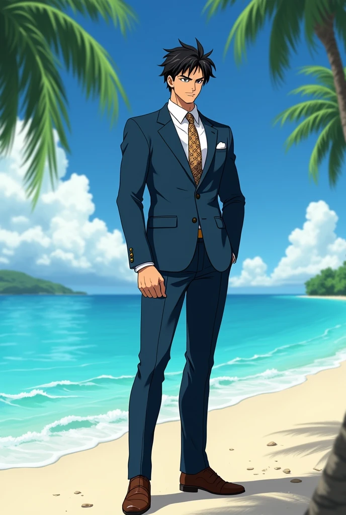Sangoku in Gucci at the beach