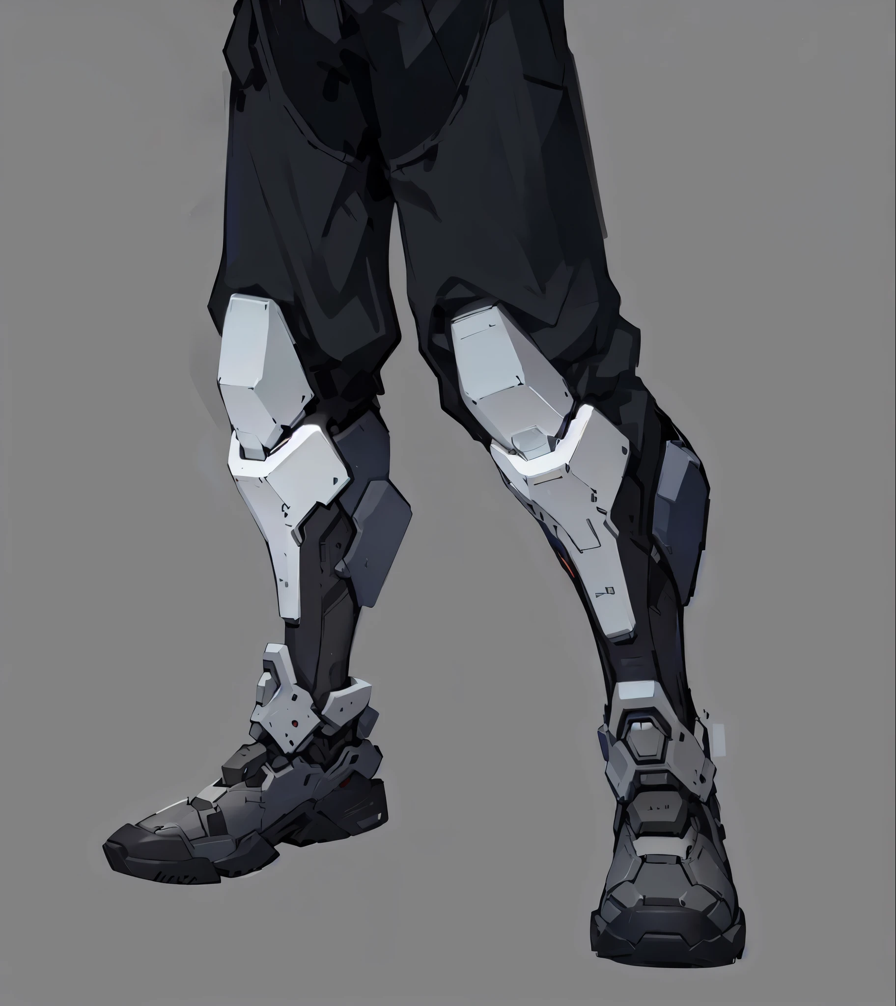 Highest quality,4K,Man wearing simple white mechanical combat suit,Leather lining,Black belt,Silver metal belt buckle,