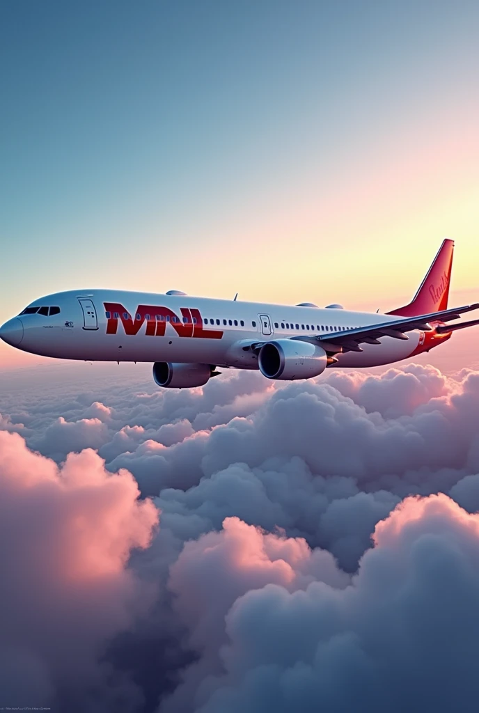 An image of an airplane with a brand name called MNL
