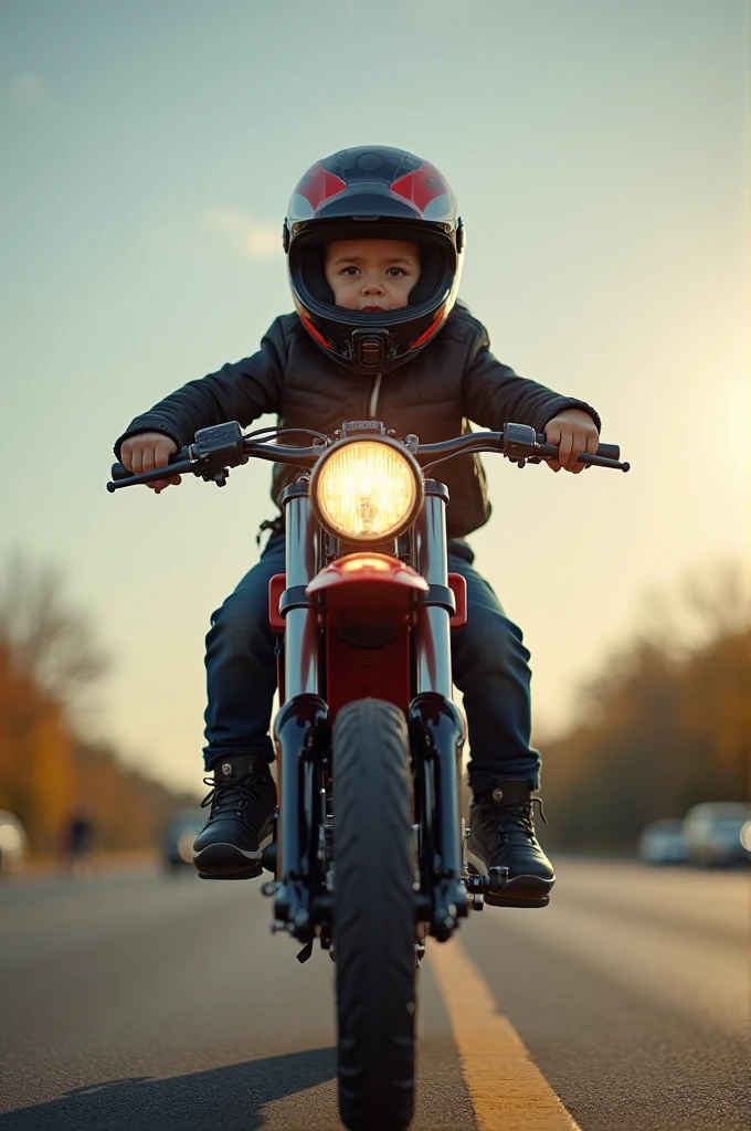 super bike with a boy