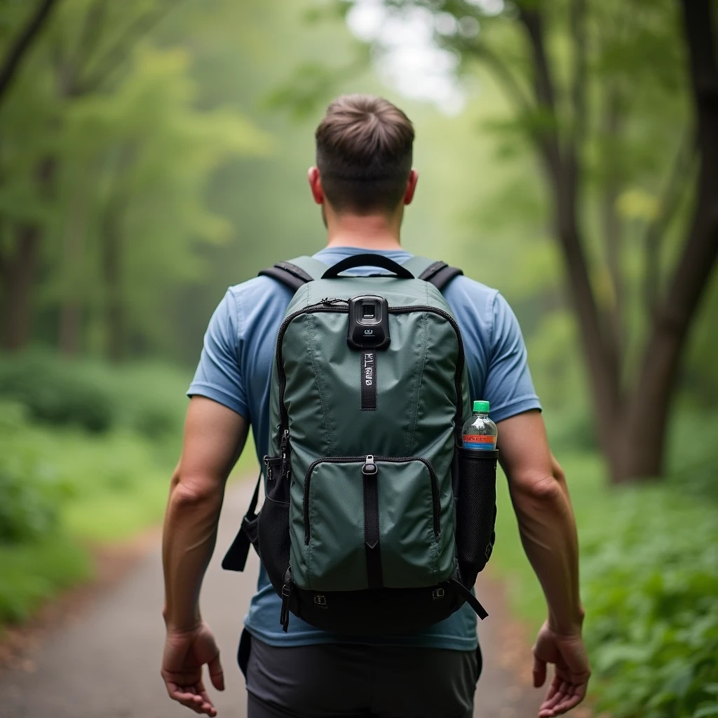oxygen concentrator device (size:small),A man carrying in a backpack