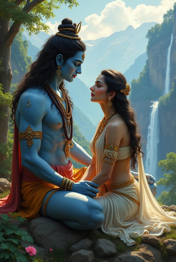 Little God mahadev and parvati