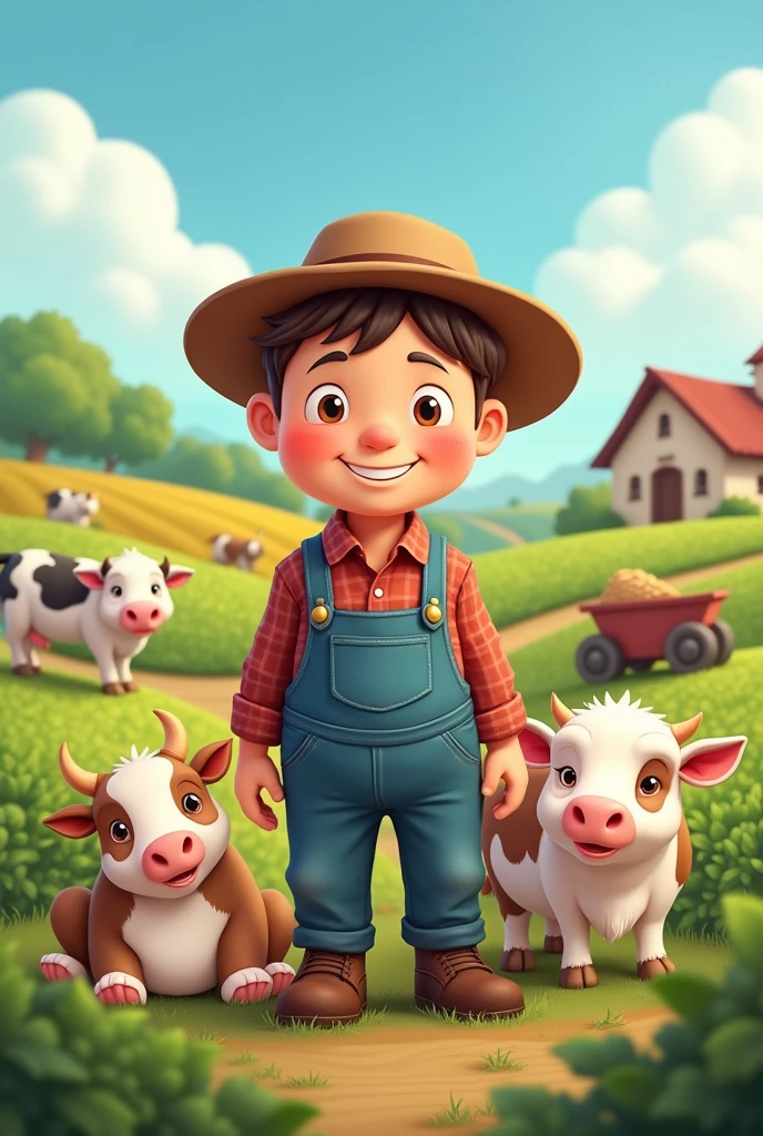 /imagine That farmer was very kind-hearted and could not see anybody in a helpless condition in cartoon style,-- ar 3.2
