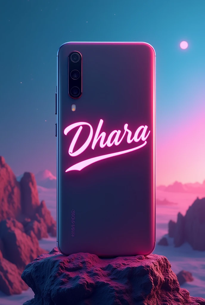Generate aesthetic and genz mobile back cover with name Dhara