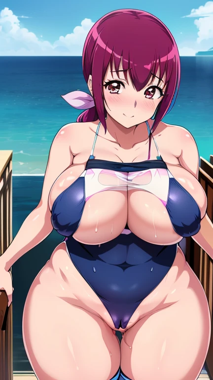 (8k、Ultra-high resolution、Highest quality、Ultra-high resolution、Official Art:1.5,Official Art),(Watching the audience), alone, smile, ((Pink Knee Socks)),(Browsing Caution), (Beautiful big boobs: 1.2) (Pussy), (((Very thick thighs))),Wide Hips, Beautiful thick thighs, Huge Circle Ass, Beautiful huge natural breasts,(standing in honor),(Take off:1.5),Beautiful Hair, Beautiful Face, Beautiful and beautiful eyes, Beautiful clavicle, Beautiful body, Beautiful legs, Beautiful fingers, 
(Beautiful views),smile),((front:1.5)), (((No pants, Genitals are visible))),Bangs straight,blue sky,((ultra Micro sexy  Blue color ultra High legSchool swimsuit:1.5)),UnOfficial Hoshizora Ikuyo (Starry Sky Nurture) - Smile Pretty Cure! (Smile PreCure！),(((((((Pussy in full view/Marujo))))))),(((She is showing you her pussy))),((((She has no intention of hiding her breasts)))),Boobs fully exposed/Marujo))))))),(((She's showing you her breasts.))),((((She has no intention of hiding her breasts)))),1woman,difficult,