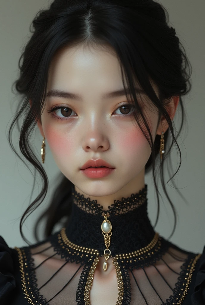 A girl with a collar