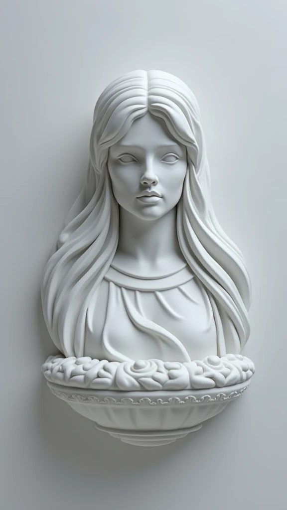 Make me American statue of liberty from white gypsum