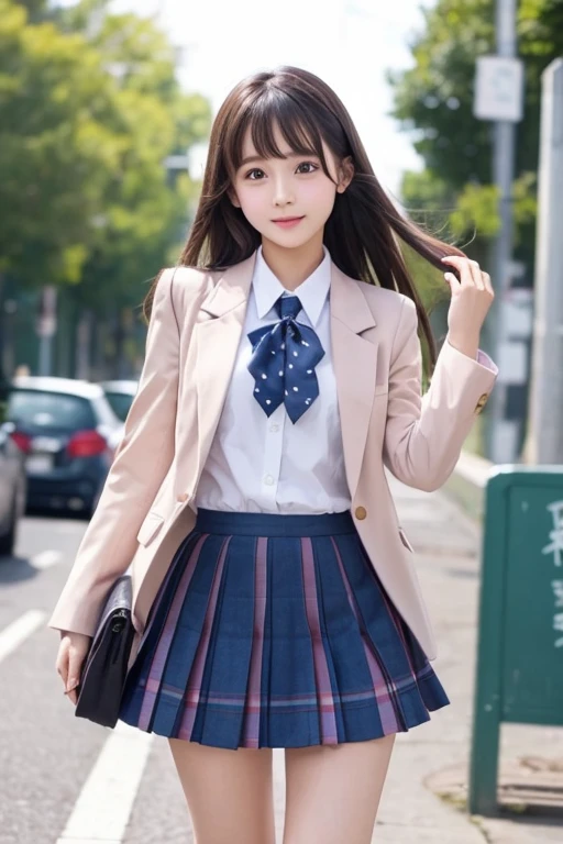 cute､high school girl､Idol､uniform､blazer､mini skirt､See-through､Fluttering in the wind