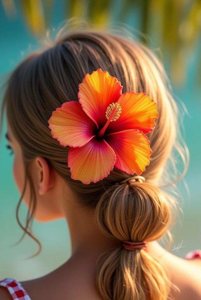 Hibiscus hair clip