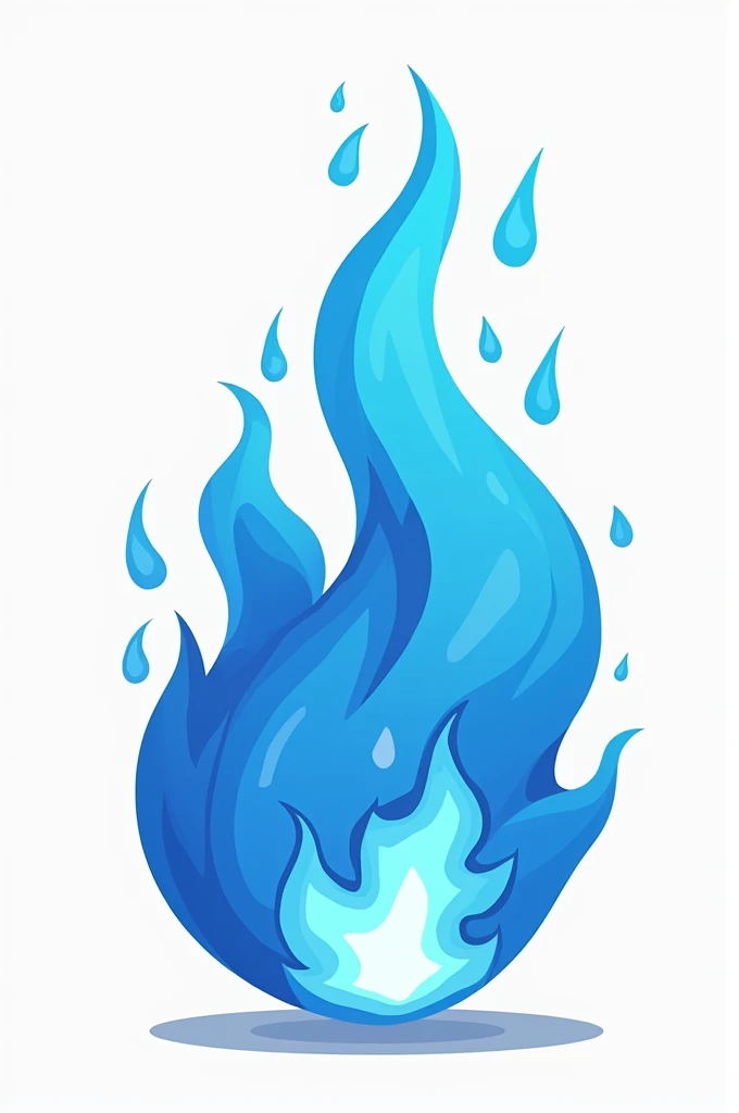 Blue cartoon flame for soccer team logo