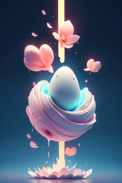 1 Monster Egg floating in the air, no base.. The image should be sharp and detailed, with beautiful colors.