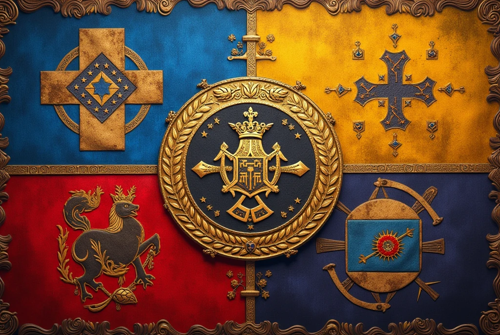 A flag, full image, complete, from a fictional country