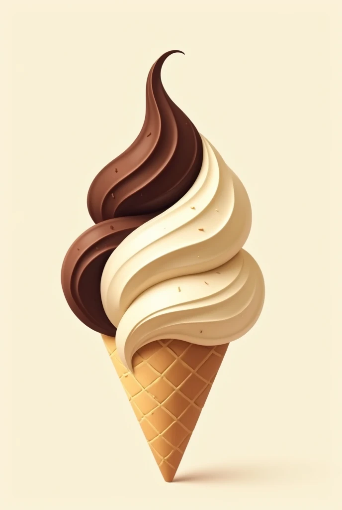 trendy and catchy chocolate and vanilla ice cream logo with designs