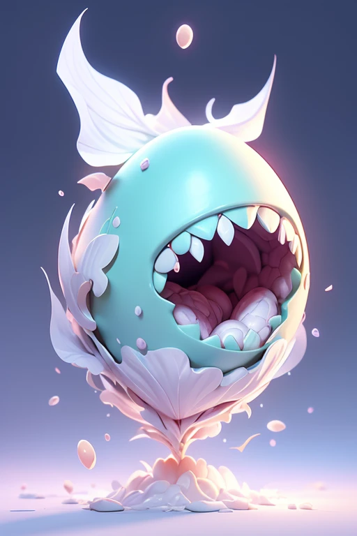 1 monster egg in mid-air. The image should be sharp and detailed, with beautiful colors. white background