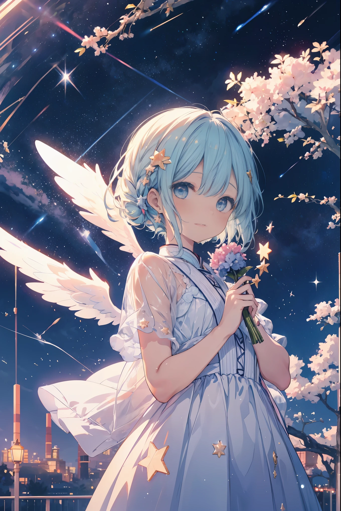 Shining like a star 無邪気な笑顔のAngels Floating in the night sky, watching over us Shining Star々
Angels Brings us happiness
星の光をたどって Angels flying in the night sky Illuminate our hearts、Make your dreams come true 小さな希望
Angels Make a wish to the starry sky that gives you courage. 手を合わせる
Angels In our hearts, where wishes come true ぬくもりを与えて
Angels 私たちを守ってくれる
Shining like a star 無邪気な笑顔のAngels Floating in the night sky, watching over us Shining Star々
Angels Brings us happiness