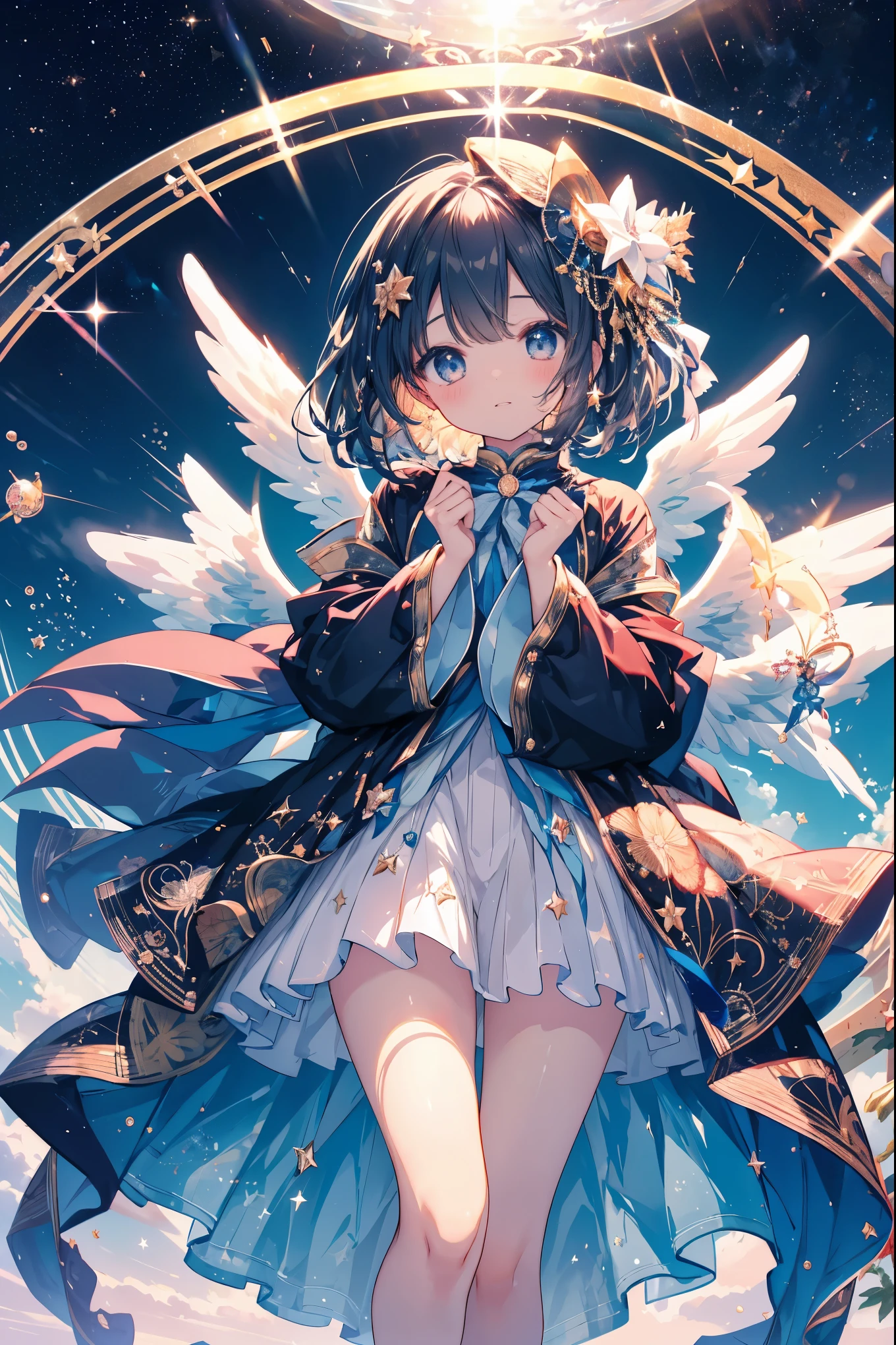 Shining like a star 無邪気な笑顔のAngels Floating in the night sky, watching over us Shining Star々
Angels Brings us happiness
星の光をたどって Angels flying in the night sky Illuminate our hearts、Make your dreams come true 小さな希望
Angels Make a wish to the starry sky that gives you courage. 手を合わせる
Angels In our hearts, where wishes come true ぬくもりを与えて
Angels 私たちを守ってくれる
Shining like a star 無邪気な笑顔のAngels Floating in the night sky, watching over us Shining Star々
Angels Brings us happiness