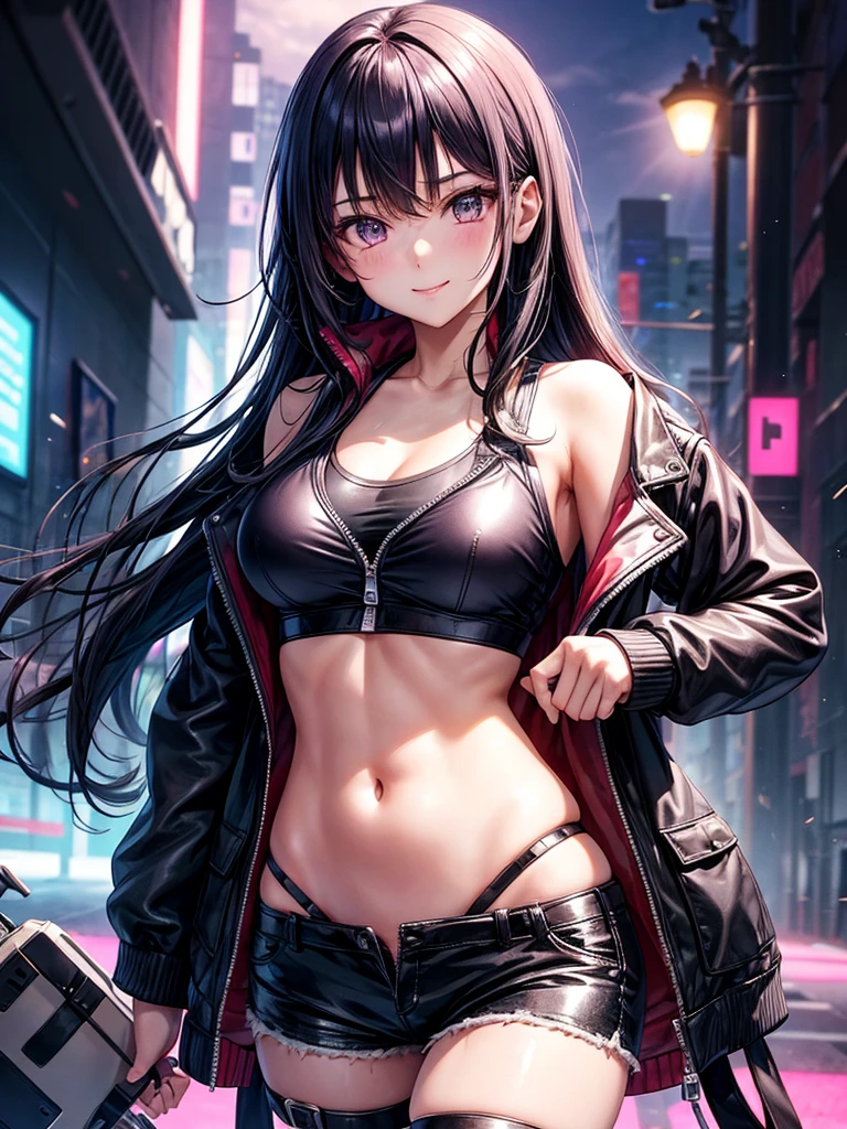 best quality,,smile,blazer,swimsuit,School,Collective of girls,Track jacket,Physical education class,JK,Sexy and cute,Cyberpunk Girl,Has an assault rifle,New Age Fashion,New generation beautiful girl,future,Wearing a fastener bra,zipper bra,Long Hair,She has her bangs down,Purple Eyes,evolution系ファッション,Cuteness at its finest,Sparkling,Leather shorts,beautiful,middle School girlultiple girls are depicted,harem,idol group,infinite possibilities,leather jacket,fur jacket,Hair tucked behind ear,futureの服装,evolution,starry sky background,photo shoot,long hair,wearing a cardigan,beautiful girlの国,girl's paradise,highest quality,big breasts,leather jacket,happy girl,horny girl,Blue eyes,perfect face,standing position,She has her bangs down,fur jacket,Beautiful eyes,smooth hair,perfect eyes,beautiful girl,Angel Girl,multicolored hair colors,naughty girl,beautiful,High-dimensional beautiful girl,Multidimensional beautiful girl,gathering,Group、,