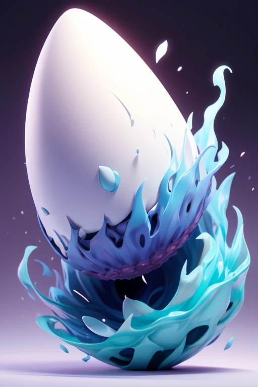1 monster egg in mid-air. The image should be sharp and detailed, with beautiful colors. white background