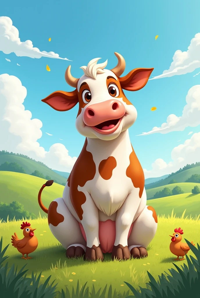 Animated Farm Cow Mooing