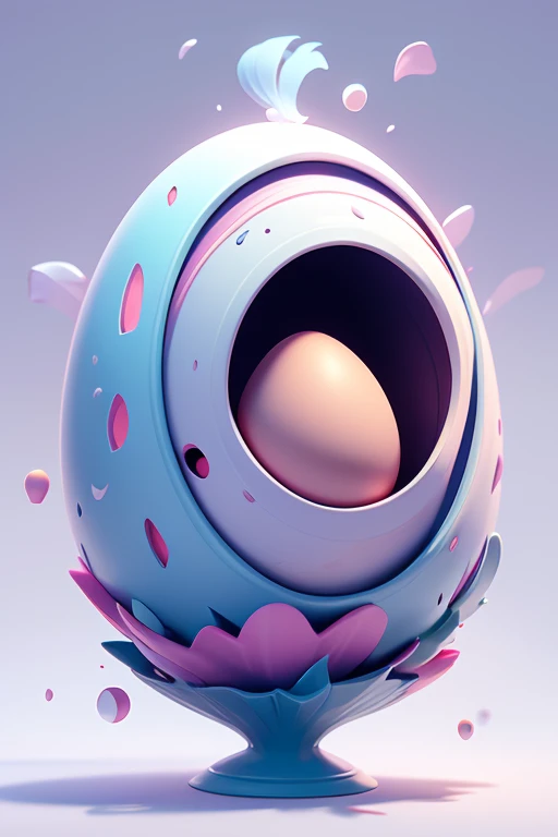 1 monster egg in mid-air. The image should be sharp and detailed, with beautiful colors. white background