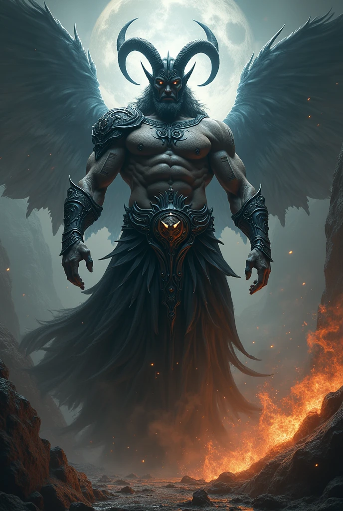A Greek god called Apollyon, he is a pumped-up user of dark powers.
