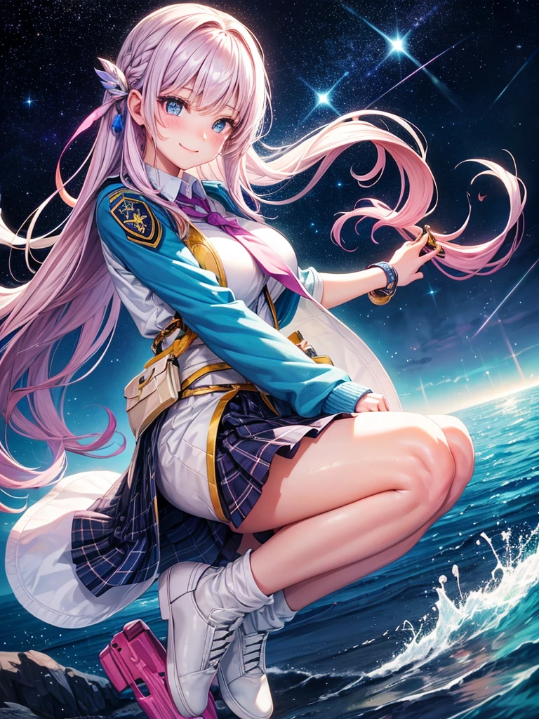 middle School girls,smile,beautiful,Beautiful girl from another world,Girl holding an assault rifle,The best quality to get you horny,Psychic,Wizard,battle,Multi-colored hair,Perfect Girl,Super cute girl,Ocean,Starry sky background,Cute uniform,Uniform of the Future,Wearing a cardigan,Long Hair、Sparkling eyes,She has her bangs down,Colorful,Ultra HD,Young girl,sex,Naughty Girls,Full body image,Big Breasts,Beautiful Girl's Paradise,Fashion Girl,Naughty Girls,Beautiful Girl Country,High-dimensional beautiful girl,A beautiful girl who transcends everything,So beautiful,Absurd,beautiful,