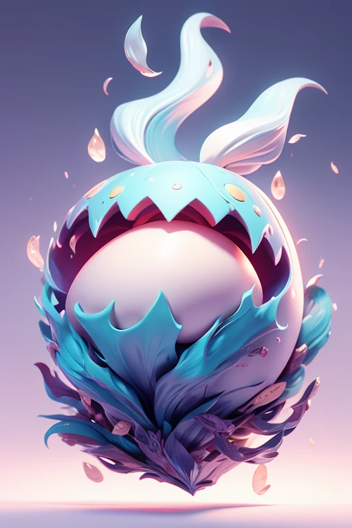 1 monster egg in mid-air. The image should be sharp and detailed, with beautiful colors. white background