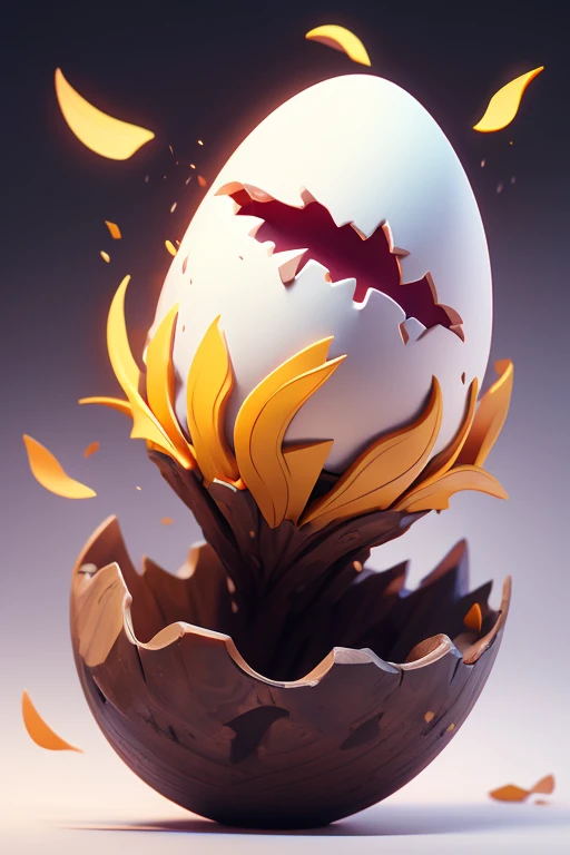 1 monster egg in mid-air. The image should be sharp and detailed, with beautiful colors. white background