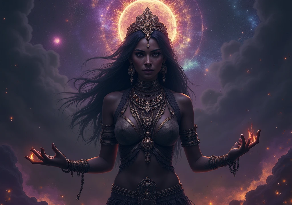 Indian Dark goddess png ai image
