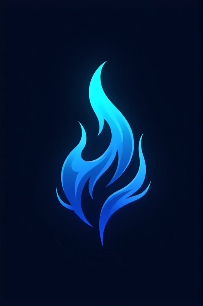 Flame logo for a team with the flame in blue that looks tough