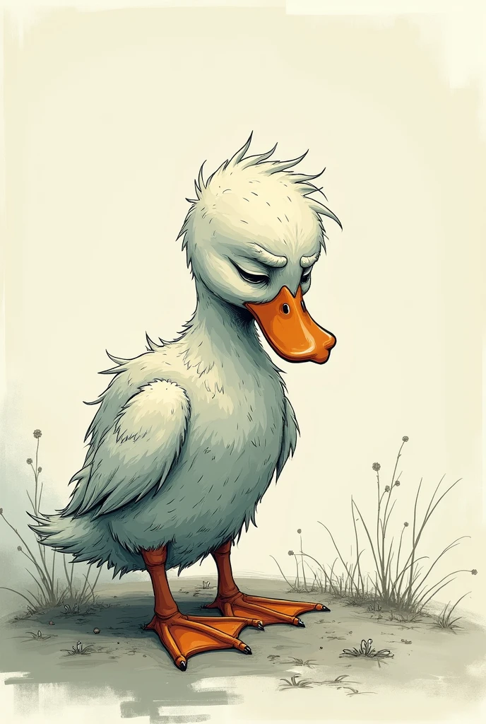 Sad duck drawings for comics 