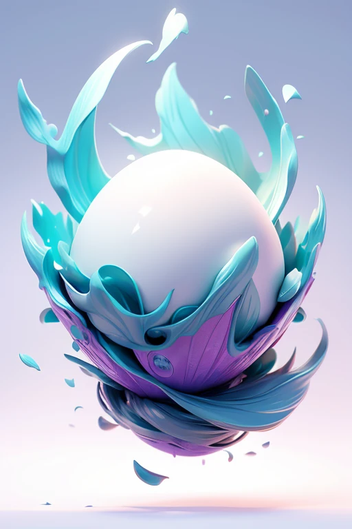 1 monster egg in mid-air. The image should be sharp and detailed, with beautiful colors. white background