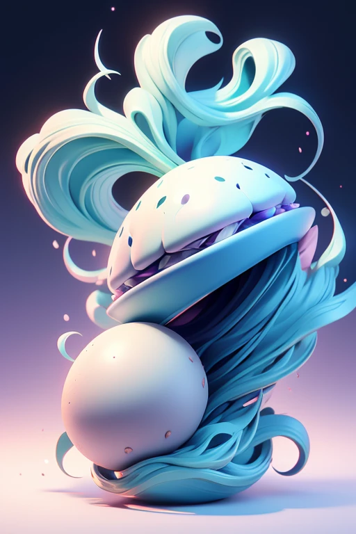 1 monster egg in mid-air. The image should be sharp and detailed, with beautiful colors. white background